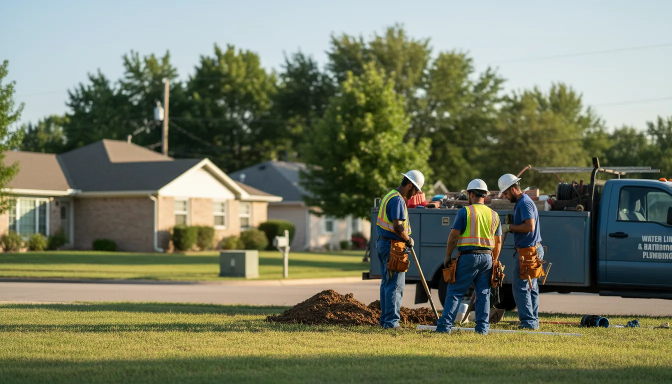 Residential water line and bathroom plumbing service in Guthrie Center, IA